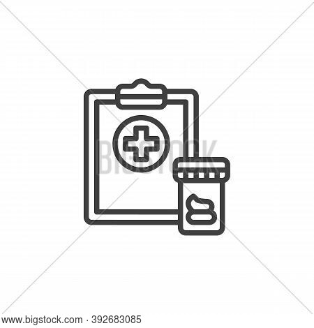 Stool Analysis Line Icon. Linear Style Sign For Mobile Concept And Web Design. Fecal Analysis Outlin