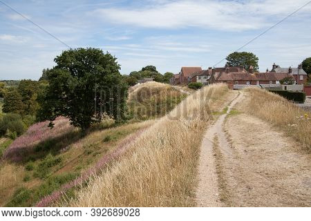 Hill Top Views From The Ancient Town Walls Of Wareham In Dorset In The Uk, Taken On The 23rd July 20