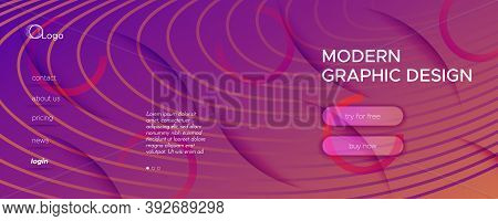 Abstract Fluid Background. 3d Gradient Elements. Flow Lines Brochure. Purple Abstract Fluid Backgrou