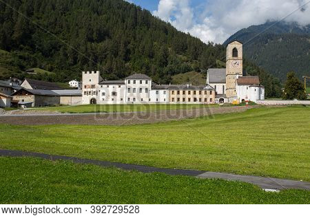 Mustair, Switzerland, September 11, 2020 - The Convent Of St. John In Mustair, Unesco World Cultural