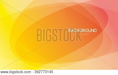 Yellow Abstract Background With Transparent Geometric Shapes. Vector Illustration.