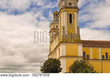Mother Church. Baroque Style Architecture. Catholic Church Of The City Of Caçapava Do Sul In Brazil.