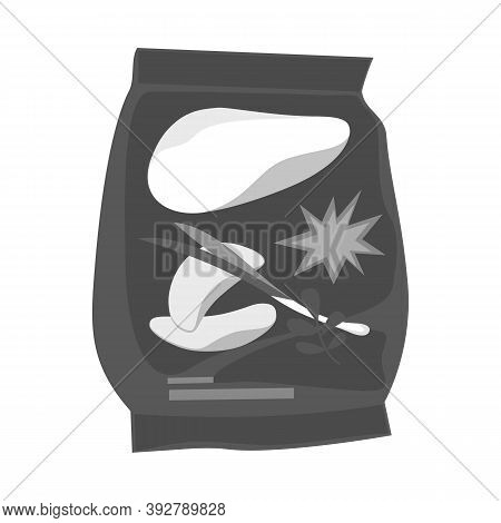 Isolated Object Of Chip And Slice Logo. Web Element Of Chip And Bag Stock Symbol For Web.