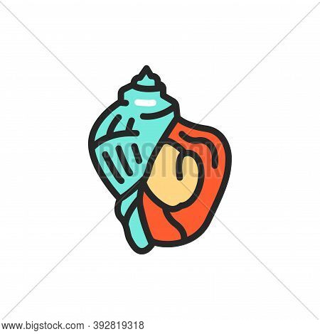 Meat Rapan Color Line Icon. Pictogram For Web Page, Mobile App, Promo.