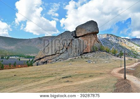 Turtle rock in Terelj Park, Mongolië