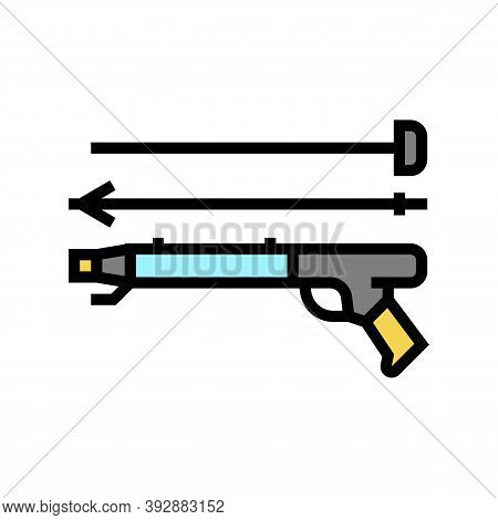 Harpoon Weapon Color Icon Vector. Harpoon Weapon Sign. Isolated Symbol Illustration