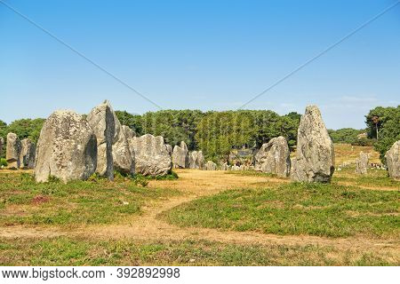 Carnac (karnag) Stones- The Largest Megalithic Site In The World Consisting Of Alignments, Dolmens, 