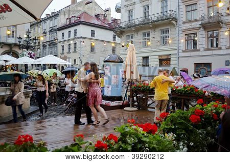 Lvov City On The Eve Of Euro 2012