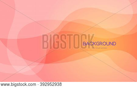 Pastel Colors Abstract Background With Curve Lines. Vector Illustration.
