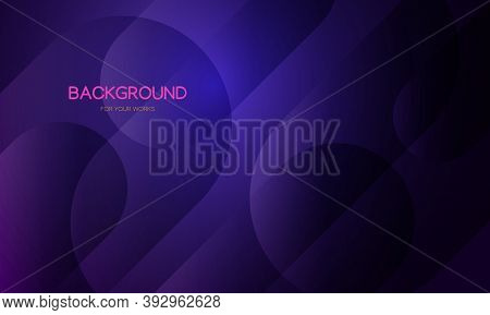 Abstract Background Vector Illustration. Gradient Dark Blue With Geometric Shapes Composition.