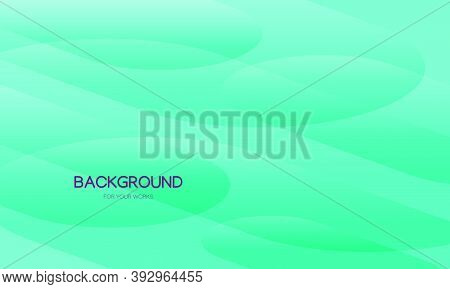 Green Abstract Background With Geometric Shapes Composition.