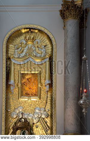Chelm, Poland - September 25, 2025: Inside The Shrine, The Basilica Of Virgin Mary In Chelm In Easte