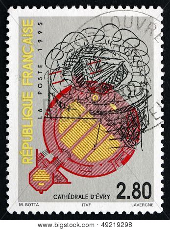 Postage Stamp France 1995 Evry Cathedral