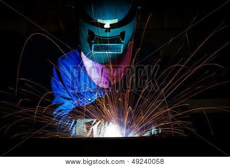 Welding steel structure