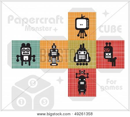 Paper cube for children games and decoration.