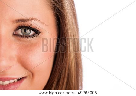 Closeup Photo Of A Preety Womans Face