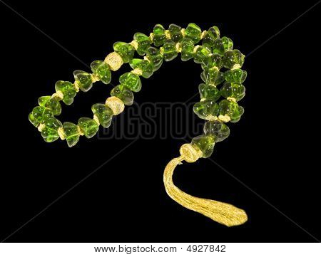 Guirnalda decorativa de cristal verde aislado