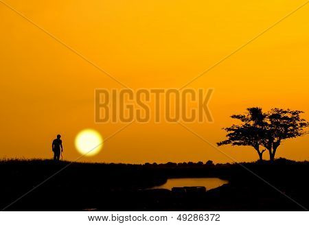waiting sunset