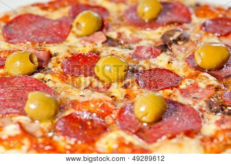 Bacon And Pepperoni Pizza
