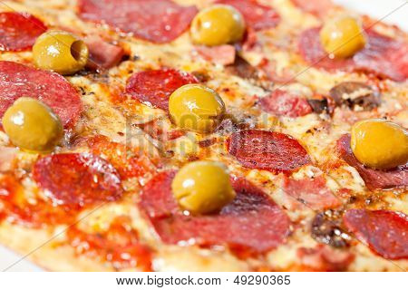 Bacon And Pepperoni Pizza