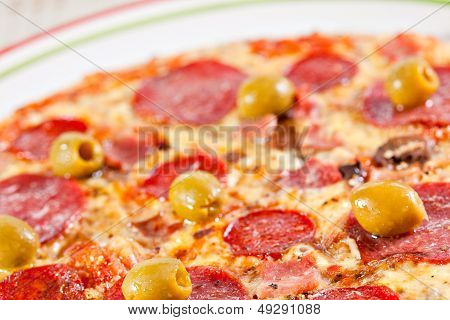 Bacon And Pepperoni Pizza