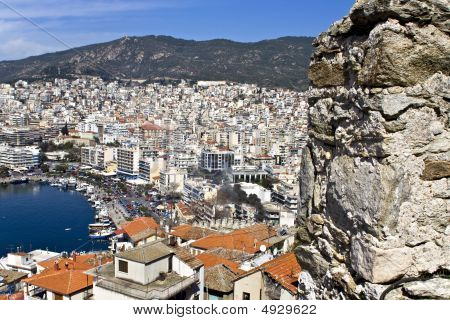 Stadt Kavala in Griechenland (Sommer Resort Ort)
