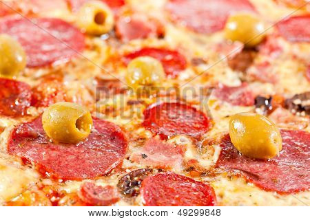 Bacon And Pepperoni Pizza