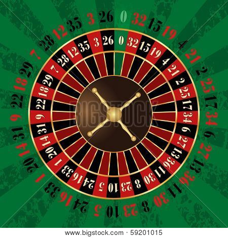 vector french roulette wheel