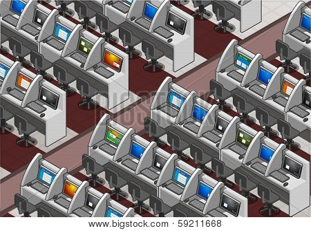 Isometric Call Center Office