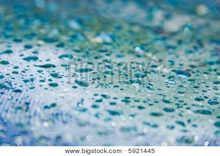 Agua parabrisas manchado