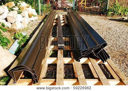 House Guttering On Pallet