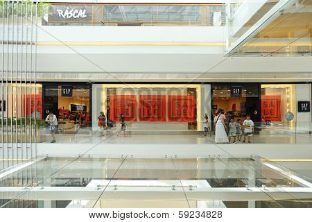 SAO PAULO, BRAZIL - January 2014: JK Iguatemi Shopping Mall in Sao Paulo, Brazil. 