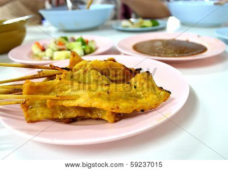 Moo Satay (pork Satay) Southeast Asian Food
