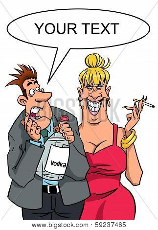 Oh, My God! Man And Ugly Woman