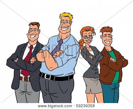 Business Team Looking At Camera