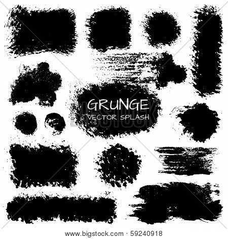 Grunge vector splashes