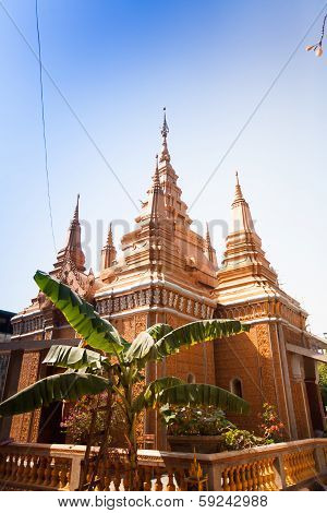 Ounalom Temple Contains An Eyebrow Hair Of Buddha. Cambodia