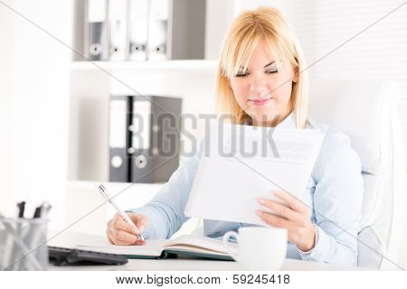 Businesswoman working in office