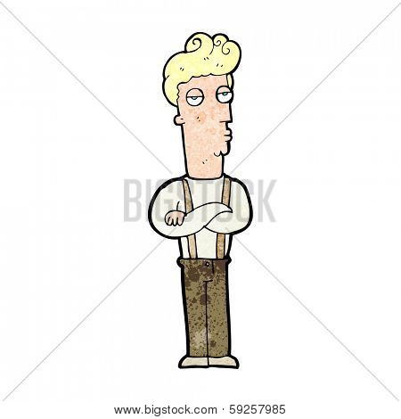cartoon unimpressed man