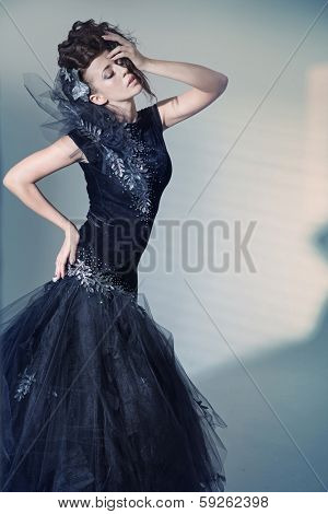 Portrait of a beauty brunette