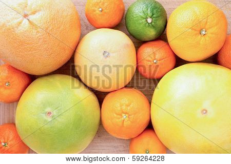 Background Of Assorted Citrus Fruit