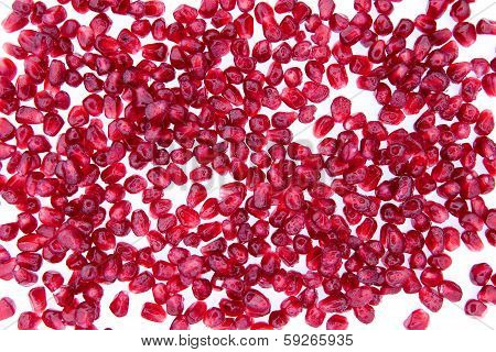 Background Made Of Seeds Of Nutritious Pomegranate