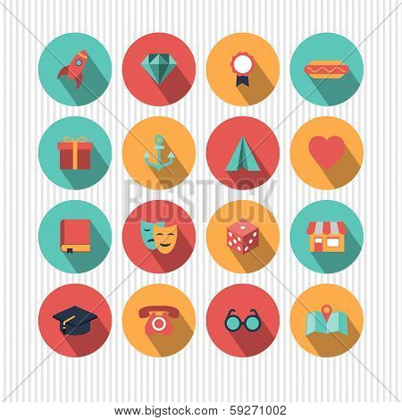vector set of universal icons