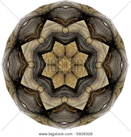 Mandala květinová zlatem