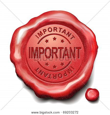 Important Red Wax Seal