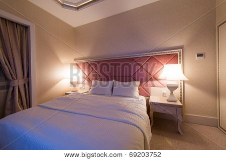 GABALA - MAY 18: Room in Riverside Hotel on May 18, 2014 in Gabala, Azerbaijan. Riverside hotel is first 5 star hotel in Gabala, Azerbaijan