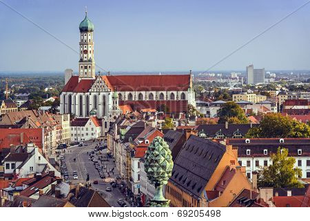 Augsburg, Germany skyline.