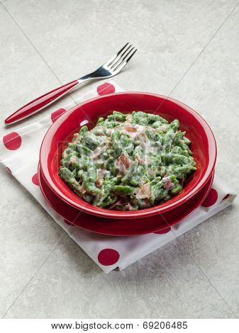 spatzli gnocchi with speck