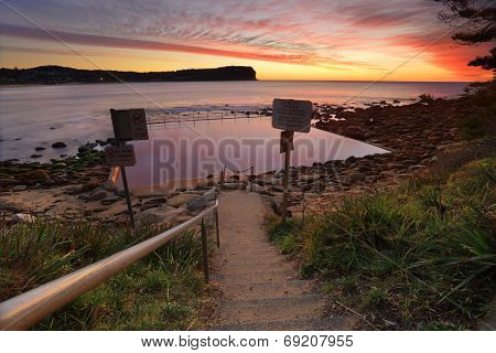Beach Path To Tidal Baths At Macmasters Beach