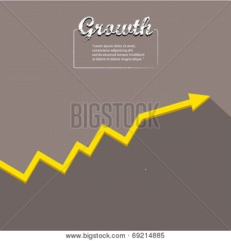 vector flat Business graph and chart on grey